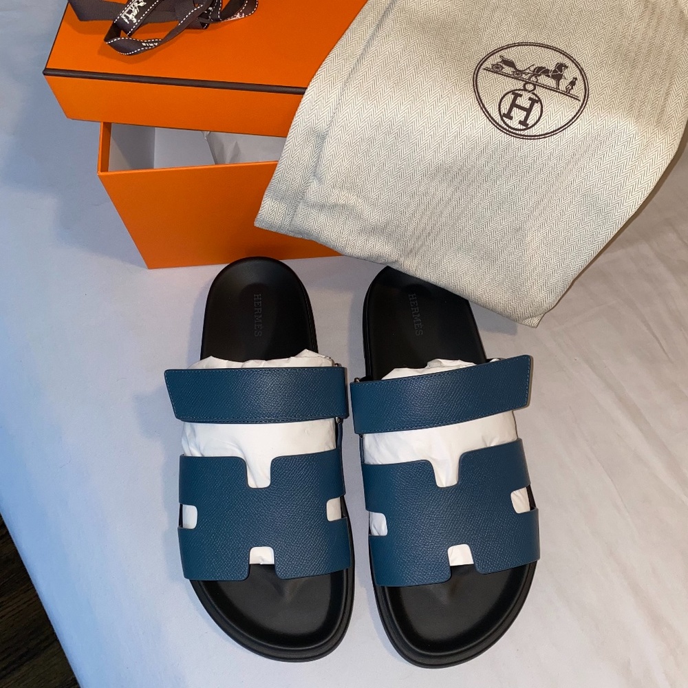 SOLD BNIB RARE Hermès Chypre Bleu Canard 43